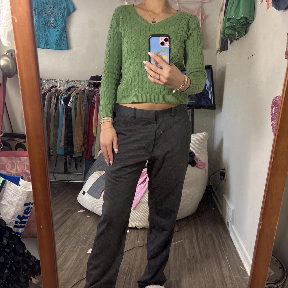 y2k office siren pin stripe trousers - Picture 4 of 5